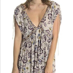 Free people floral flowy tee NWT